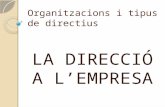 Organitzacions i tipus de directius