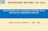 Uso Eficiente Energía en el Sector de Iluminación Publica del Ecuador