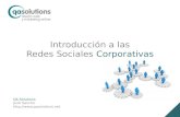 Introducción a las Redes Sociales Corporativas