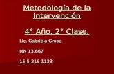 Metodología De La Intervención 4° AñO 2° Clase