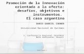 Promoción de la Innovación orientada a la oferta: desafíos, objetivos e instrumentos. El caso argentino