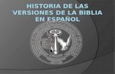 Historia de las versiones de la Biblia en español