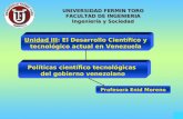 Políticas científico tecnológicas del gobierno venezolano