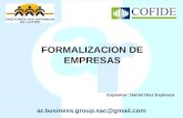 Charla N° 01: Formalización de empresas - Daniel Díaz