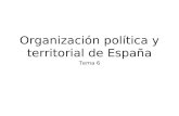 Organización política y territorial de España
