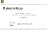 Informe de Avances Gestión de Información (2009)
