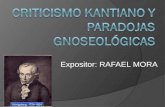 EL CRITICISMO DE KANT Y LAS PARADOJAS GNOSEOLOGICAS