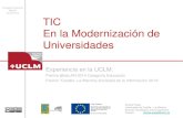 TIC en la modernización de Universidades. Experiencia UCLM