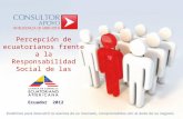 Percepción de ecuatorianos frente a la Responsabilidad Social de las Empresas