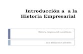 Introducción a  a la historia empresarial