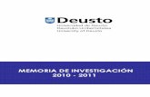 Memoria de Investigación 2010 - 2011