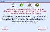 Procesos  y mecanismos globales de Gestión del Riesgo, Cambio Climático y Desarrollo Sostenible