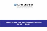 Memoria de Investigación 2008 - 2009