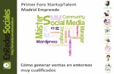 Presentaci³n foro startup talent   madrid emprende - v­ctor madue±o calder³n
