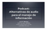 Podcast Alternativas De Audio Para El Manejo De Informacion