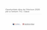 Oportunitats dins de l’Horizon 2020 per a l’entorn TIC i Salut