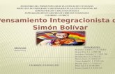 Pensamientos integracionistas de Simon Bolivar