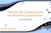 Gestión del conocimiento en entornos corporativos (María Jesús Salido Rojo). Reunió d'experts 10.7.2009