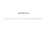 Presentatie RefWorks