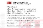 I Jornada de Transparència de la Generalitat de Catalunya