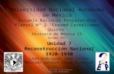Unidad 7: Reconstrucción Nacional 1920-1940