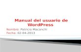 Manual de usuario para WordPress