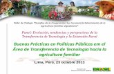 Buenas Prácticas: Políticas Públicas de Transferencia de Tecnología en la Agricultura Familiar.