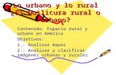 Lo urbano y lo rural
