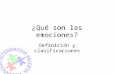 Emociones - denifición y clasificaciones -