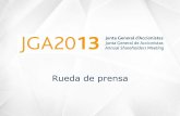 Presentación rueda de prensa Junta General de Accionistas Abertis 2013