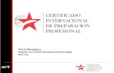 ACT Honduras Certificado de Preparacion Profesional