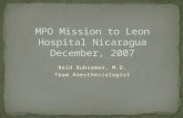 Surgery Mission to Nicaragua 2007