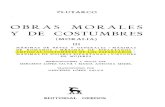 Tomo III - OBRAS MORALES Y de COSTUMBRES - Plutarco - Antiguas Costumbres de Los Espartanos