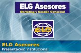 Elg Asesores Presentacion Comercial, Asesores y Consultores Empresariales del Perú.