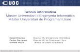 Sessió informativa dels Màsters universitaris en Enginyeria Informàtica i Programari Lliure