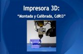 CdRi3 Impresora 3D: montada y calibrada