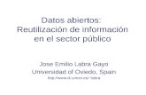 Datos abiertos: Reutilización de información en el sector público