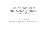 CIENCIAS FORMALES,INTELIGENCIA ARTIFICIAL Y RELIGIÓN