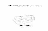 Manual de instrucciones MC200E JANOME, maquina bordadora MC200E