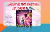 Análisis  del texto publicitario de yogurt gloria1