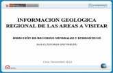 Información Geológica Regional del área a visitar.