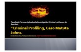 CASO MATUTE JOHNS, CRIMINAL PROFILING - Ps. Cristian Araos Diaz