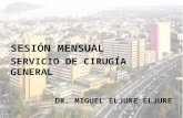 1 SESIÓN MENSUAL SERVICIO DE CIRUGÍA GENERAL DR. MIGUEL ELJURE ELJURE.