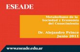 Metabolismo de la Sociedad y Economía del Conocimiento Dr. Alejandro Prince Junio 2011.