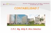 Escuela Profesional de Turismo y Hotelería Acreditada por ACSUG C.P.C. Mg. Billy R. Ríos Sánchez CONTABILIDAD I.
