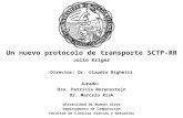 Un nuevo protocolo de transporte SCTP-RR Julio Kriger Director: Dr. Claudio Righetti Jurado: Dra. Patricia Borensztejn Dr. Marcelo Risk Universidad de.