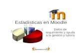 Estadísticas en Moodle Datos de seguimiento y ayuda a la gestión y tutoría.