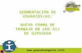 Www.gipuzkoangazte.info SEGMENTACIÓN DE USUARIOS/AS: NUEVA FORMA DE TRABAJO DE LOS SIJ DE GIPUZKOA.