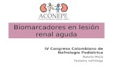 Biomarcadores en lesión renal aguda IV Congreso Colombiano de Nefrología Pediátrica Natalia Mejía Pediatra nefróloga.