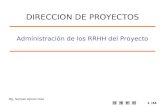 1/34 Administración de los RRHH del Proyecto Mg. Samuel Oporto Díaz DIRECCION DE PROYECTOS.